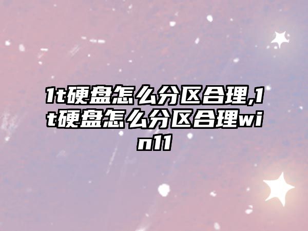 1t硬盤怎么分區(qū)合理,1t硬盤怎么分區(qū)合理win11