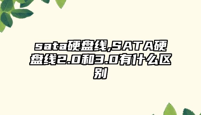 sata硬盤(pán)線,SATA硬盤(pán)線2.0和3.0有什么區(qū)別