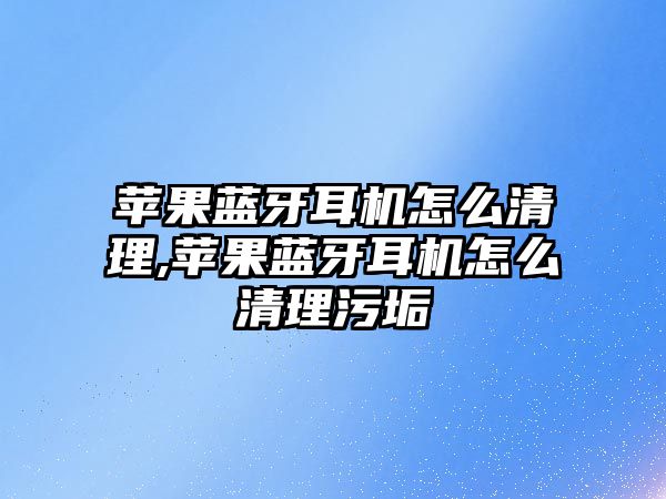 蘋果藍(lán)牙耳機怎么清理,蘋果藍(lán)牙耳機怎么清理污垢